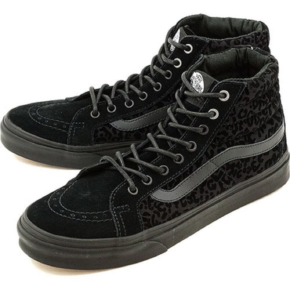 Women’s Vans 8.5 Black / Black Cheetah